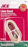 6 each: Ace Modular Telephone Line Cord (34813)