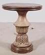 Tempest Table 22" Round Accent End Side Pedestal Valspar Wood Finish 22"D x 26"H New