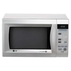 LG MS-1942 microwave oven, 800w, touch control, 0.7cu ft capacity, silver