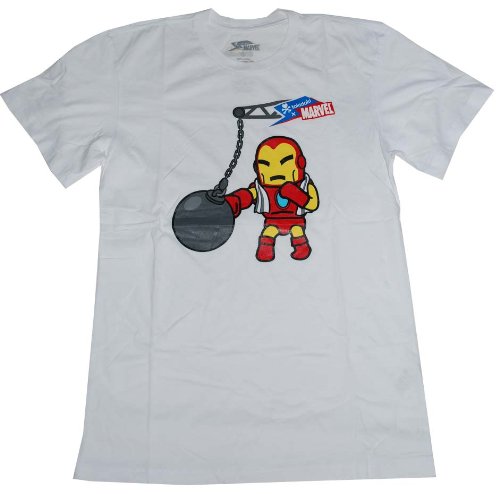  tokidoki X Marvel Men's Iron Boxer White T-Shirt
