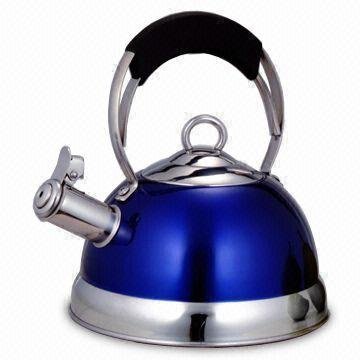 Creative Home Jupiter 2.6 Qt Stainless Steel Whistling Tea Kettle- Metallic Blue