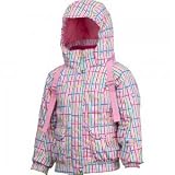 Spyder Bitsy Mynx Jacket - Toddler Girls' White Loose Weave Print, 3T