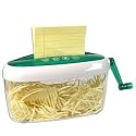 Think Tank Tech 8 1/2 x11" Hand Crank Paper Shredder (Green)
