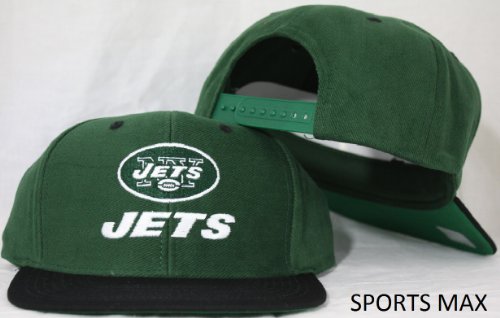 New York Jets Wave Green / Black Plastic Snapback Adjustable Plastic Snap Back Hat / Cap