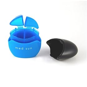 Med Sun 2 Dose Pill Organizer (Cwv) 2 Contoured Bays (Color Will Vary