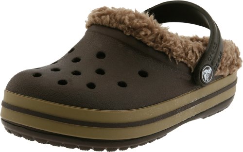 Crocs Crocband Mammoth Clog (Toddler/Little Kid),Espresso/Khaki,8-9 M US Toddler