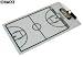 Taktik-Klemmbrett für Basketball - 22 x 40 cm