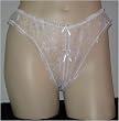 Rose Lace Crotchless Panty in Plus Size Queen Black Red White Royal Ivory Emerald or Midnight Purple
