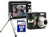 SVP DC-936-Black 9MP 3x Optical Zoom 2.4 LCD Face / Smile Detection Digital Camera (Free-4GB SDHC Memory Card, a Sturdy Tripod)