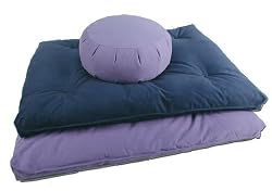 Zafu Round Zabuton Combination Yoga Meditation Support Cushions Buckwheat Fill