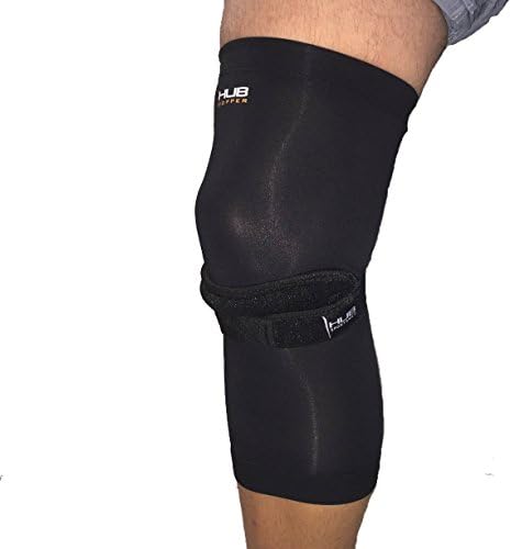 Knee Pain System Solution Pack. Includes (1) Copper Compression Knee Sleeve, (1) Patella/Jumper/Runner's Knee Strap, and (1) Free Sport Sackpack (Large)