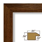 14x30 Picture / Poster Frame, Real Wood Grain, .84 Wide, Rich Brown (8261610)
