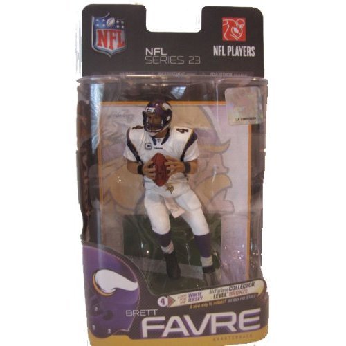 McFarlane Toys NFL Sports Picks Series 23 Action Figure Brett Favre (Minnesota Vikings) White Jersey Bronze Collector Level Chase