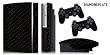 Protective skins for Playstation 3 System Console, PS3 Controller skin included - DIAMONDPLATE BLACK