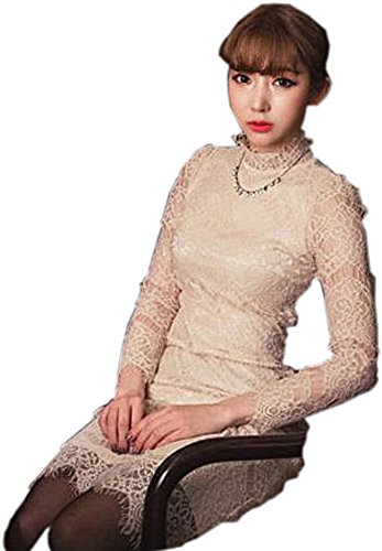 ワンピース ドレス レース シック タイト 膝丈 カジュアル キュート エレガンス レディース 秋物 冬物 可愛いスカーフ付き R565