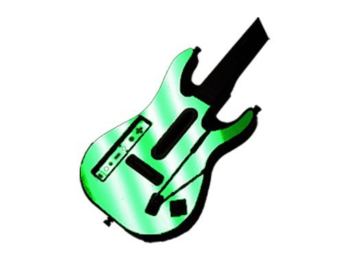 Guitar Hero 5 (GH5) World Tour for Nintendo Wii Skin - NEW - GREEN CHROME MIRROR system skins faceplate decal mod