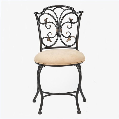 Hillsdale Furniture 50833 Sparta Stool Bedroom Bench, Black Gold