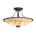 Kichler Lighting 69125 2-Light Spyro Art Glass Semi-Flush Ceiling Light, Olde Bronze