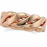 14K Rose Gold Handwoven Wedding Band For Men and Women - Size 10