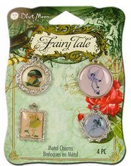 Blue Moon Charm Fairy Tale Metal/Epoxy Fairy Silver (2 Pack)