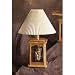 Square Table Lamp with 4 Position Switch in Solid Oak