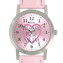 Ravel - R.MUM2 - Montre Femme - Quartz japonais - Ecran rose 'Worlds Best Mum'