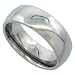 Tungsten 8 mm (5/16 in.) High Polished Comfort Fit Domed Wedding Band Ring (Available in Sizes 5 to 14) size 10
