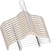 Utopia Home Velvet Skirt Hangers with Clips 12 Pack - Non Slip Velvet Clothes Hangers with Notches for Pants and Coat - Slim and Heavy Duty with 360 Degree Swivel Hook - Ivory