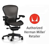 Aeron Chair by Herman Miller - Basic - Graphite Frame - Carbon Classic Size B (Medium)