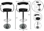 Set of 2 Black Barstools