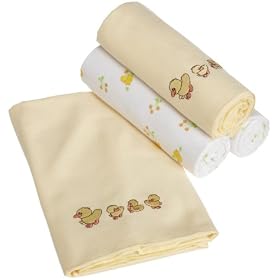 Spasilk 100% Cotton 4 pack Soft Flannel Receiving Blanket, Blue