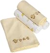 Spasilk 100% Cotton 4 pack Soft Flannel Receiving Blanket, Yellow