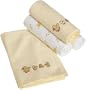Spasilk 100% Cotton 4 pack Soft Flannel Receiving Blanket, Yellow