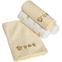 Spasilk 100% Cotton 4 pack Soft Flannel Receiving Blanket, Yellow