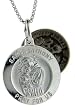 Sterling Silver St. Anthony Medal 11/16 in. (18mm) Round.