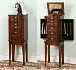 Diamond 5 Drawer Jewelry Armoire w/ Coffee Finish