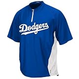 Los Angeles Dodgers Authentic Triple Peak Convertible Cool Base Gamer Jacket by Majestic Select Size: Medium