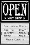 20x14 open sign with message board