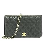 [中古][訳あり](シャネル)CHANEL ラムスキン チェーンショルダーバッグ ブラック 並行輸入 CHANEL 中古