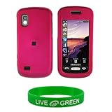 Rose Pink Rubberized Hard Case for Samsung Solstice A887 Phone, ATandT