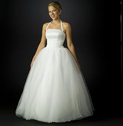 White Tulle Ball Gown - Informal Bridal Gown, Prom Dress by Sean Collection (B8026) White