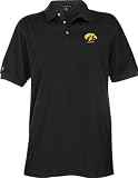 Iowa Hawkeyes Black Classic Pique Stainguard Polo Shirt