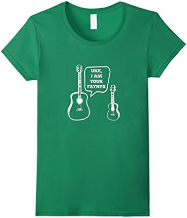 Women's Uke I Am Your Father Ukelele Guitar Funny T-Shirt Medium Kelly Green
