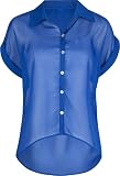 EYESHADOW Button Front Womens Hi Low Top