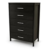 South Shore 3577-035 Gravity Five Drawer Chest Dresser, Ebony