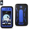 ZTE Score/X500 Black/Navy Blue Combo Silicone Case + Hard Cover + Kickstand Hybrid Case Cricket/MetroPCS