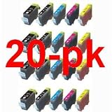 20 Pack BCI-6 BCI-3e Compatible Ink Cartridges for Canon BJC-3000 Series,6000,i450, i550,560,850,860,Multipass C555,C755,F30,F50,F60,F80,MP700,730 # PIXMA iP3000,iP4000,iP4000R,iP5000,MP750,MP760,MP780 printer