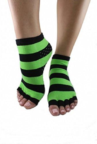 Toezies The Original 1/2 Toe Socks for Yoga/Pilates Green Apple
