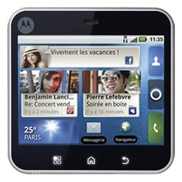 Motorola - Flipout avec Motoblur - Smartphone - GSM/EDGE - Noir + Coque noire et coque framboise