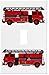 Fire Truck Wallplate Decorative Switch Plate Cover (1 Gang - Single.